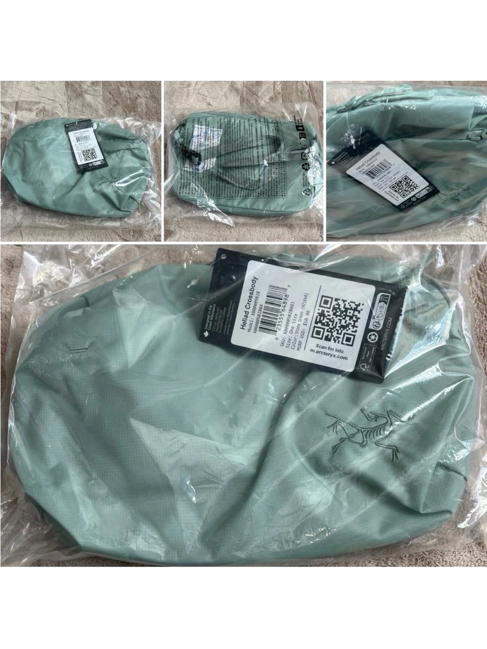 ARC’TERYX Heliad 6L Stone Green Crossbody Bag Tags Cut Off, Otherwise New - Picture 8 of 10